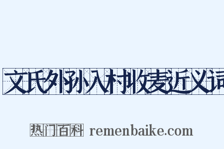 文氏外孙入村收麦近义词是什么意思的图片